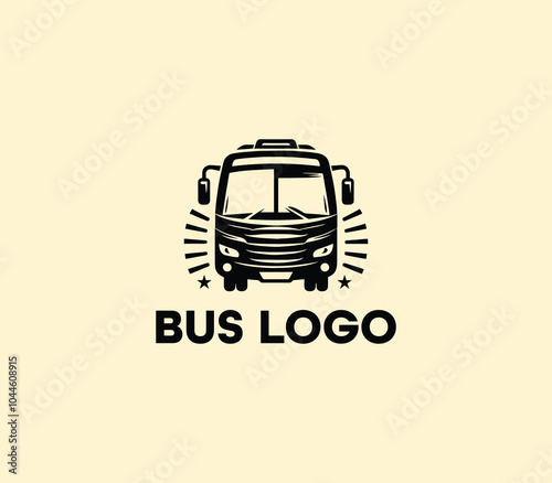 Bus logo design. Travel bus template. Tour transport public transportation service. Bus logo abstract