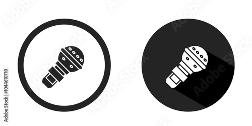 Microphone logo. Microphone icon vector design black color. Stock vector.