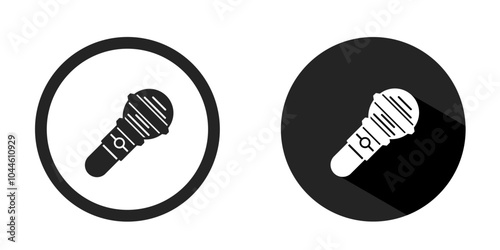 Microphone logo. Microphone icon vector design black color. Stock vector.