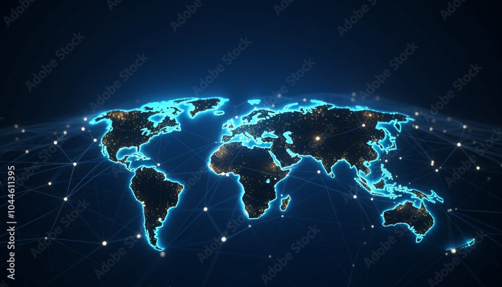 Abstract graphic world map illustration