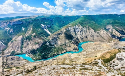 The Sulak Canyon is a steep-sided deepest canyon in Europe carved by the Sulak River in Dagestan, Russia	