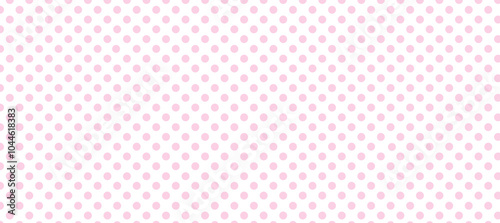 Seamless pattern with pink dots in white background