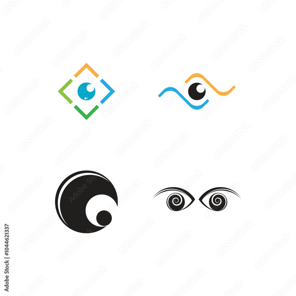 Eye Care vector logo design Eye Care vector logo design