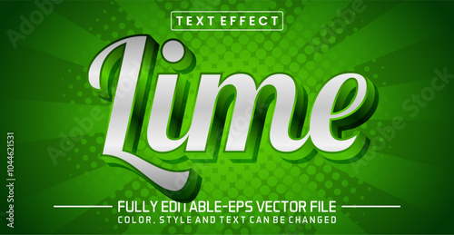 Lime font Text effect editable