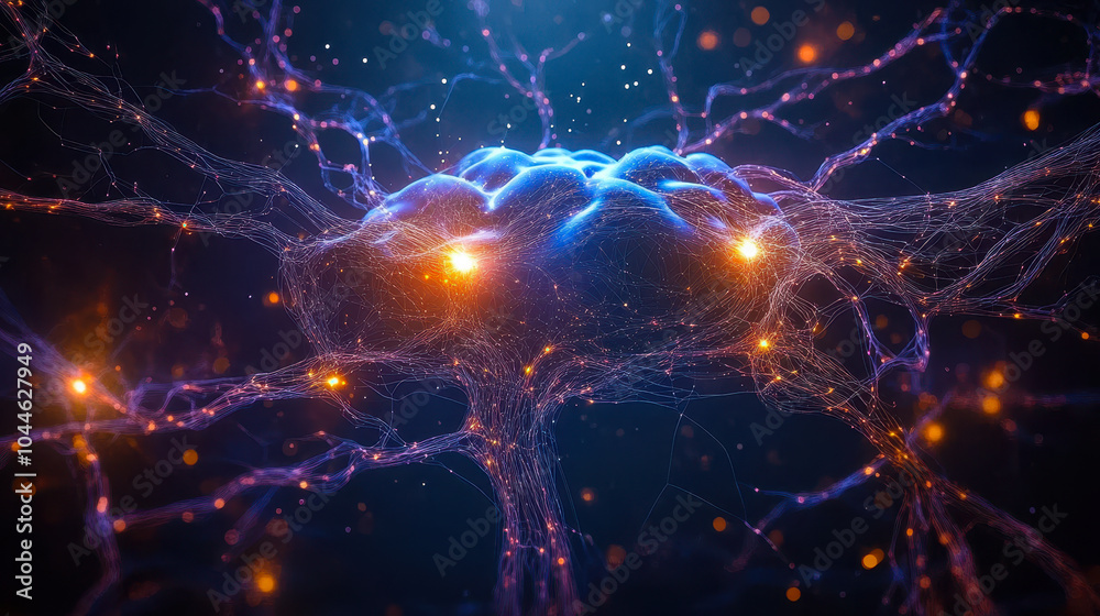 Intricate Neural Connections: Visualizing Complex Brain Networks in Vivid Colors Intricate Neural Connections: Visualizing Complex Brain Networks in Vivid Colors