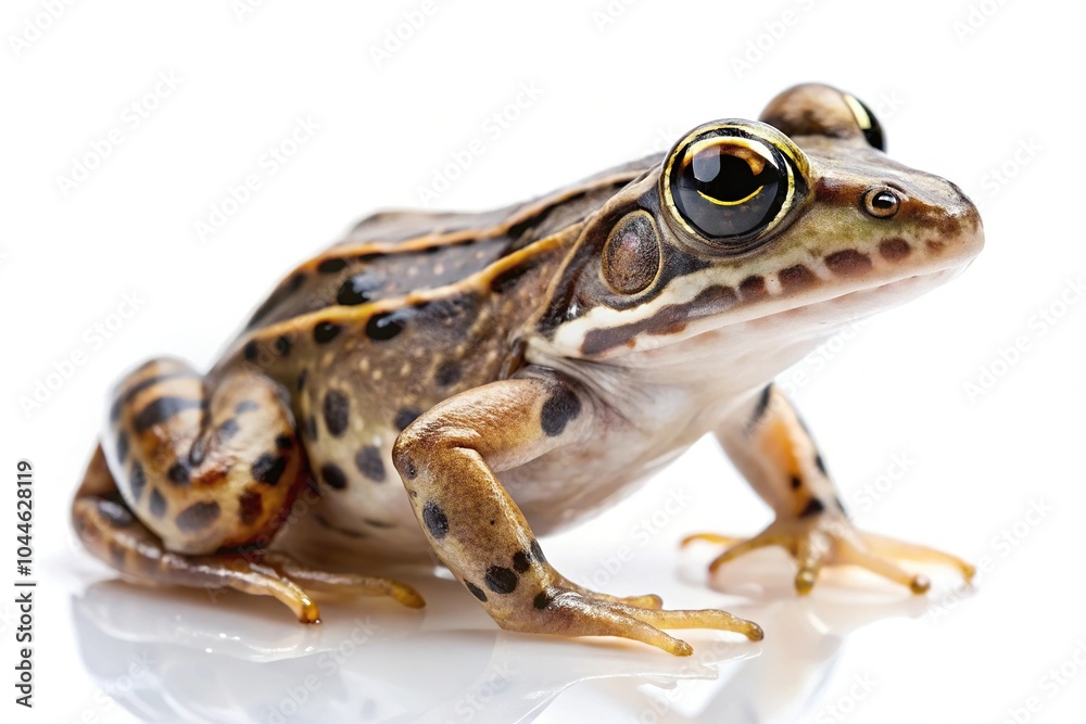 Silhouette of a pickerel frog tadpole on white background Silhouette of a pickerel frog tadpole on white background