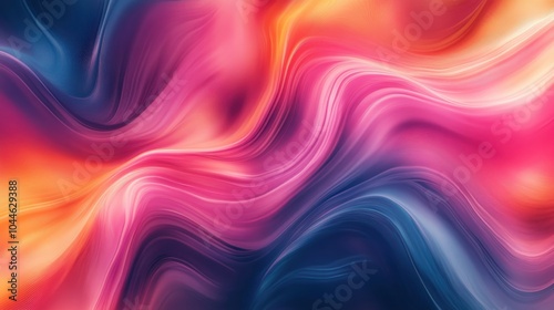 Wallpaper Mural curves in bright colors like pink, orange, and blue, providing a dynamic and energetic feel for creative presentations Torontodigital.ca