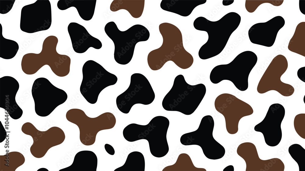 Abstract cow skin texture or cow print pattern vector. Black and white animal print, repeat pattern design. Abstract cow skin texture or cow print pattern vector. Black and white animal print, repeat pattern design.