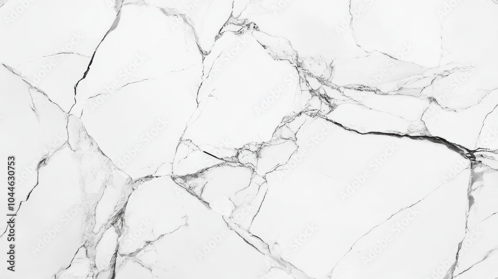 Fototapeta premium A marble texture background with natural veining in shades of white and gray, offering a sleek and sophisticated surface for luxury branding or interior design visuals