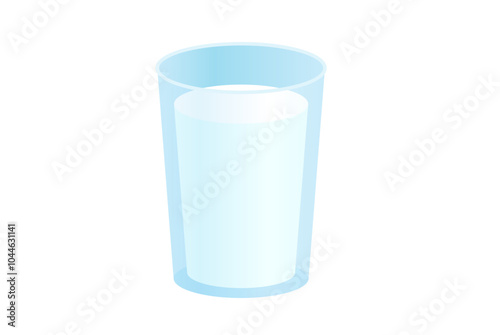 コップに入った牛乳のイラスト