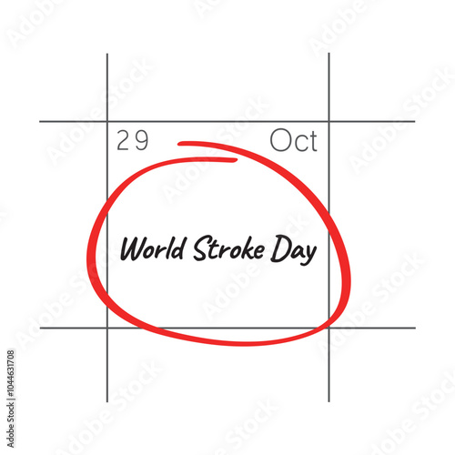 World Stroke Day, October 29 - calendar date.