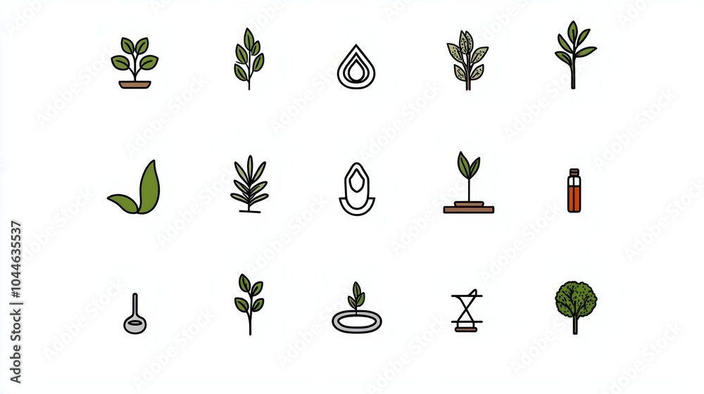 Obraz premium Closeup of various green leaves and plants showcasing nature s lush and thriving ecosystem