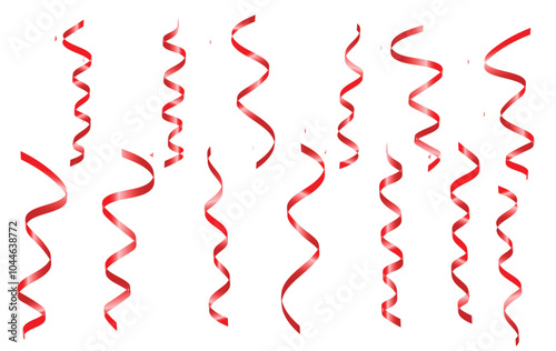 confetti ribbons vector for celebration, birthday and anniversary