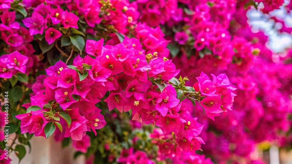 Symmetrical bougainvillea blooming in the background Symmetrical bougainvillea blooming in the background