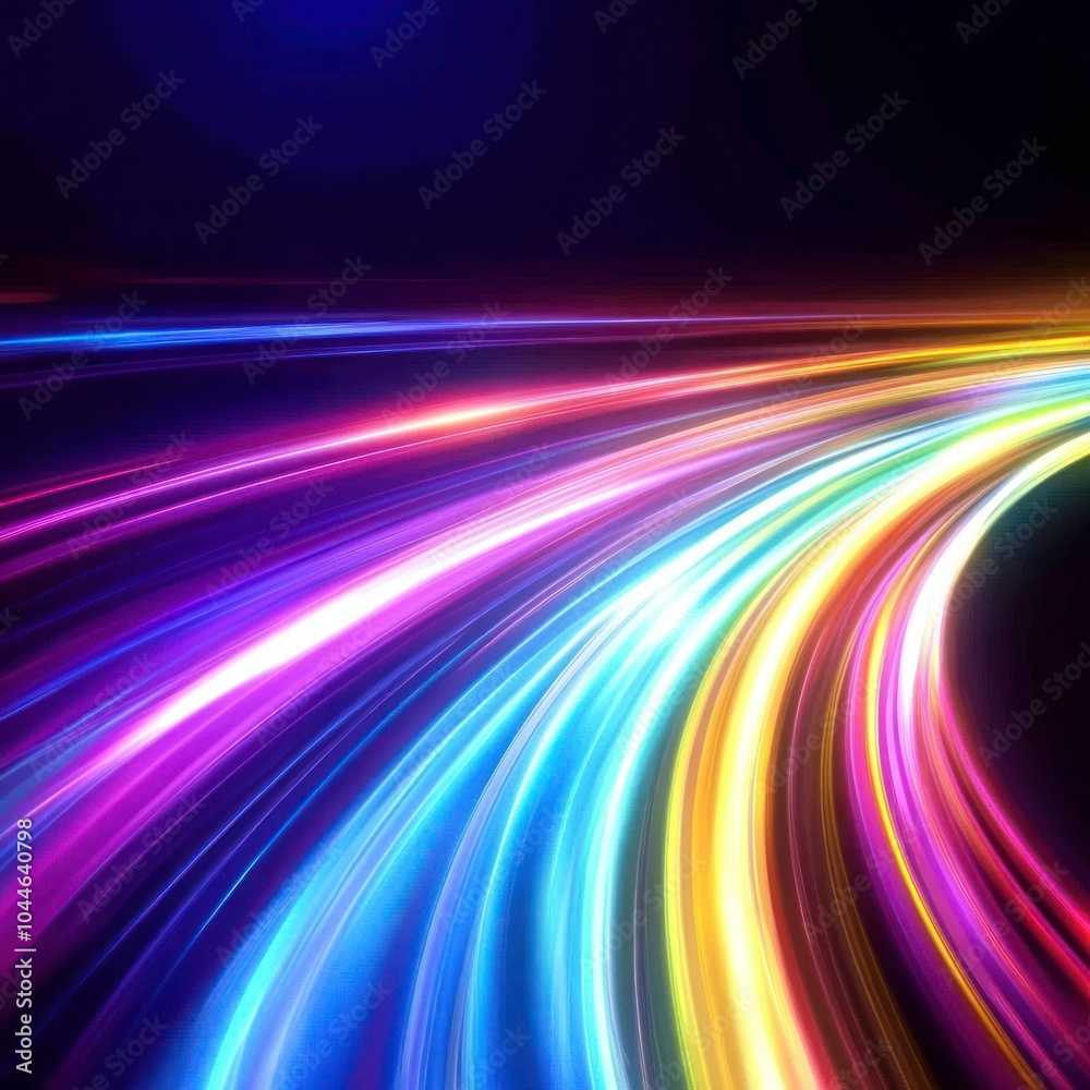 Obraz premium Abstract colorful light trail background with motion