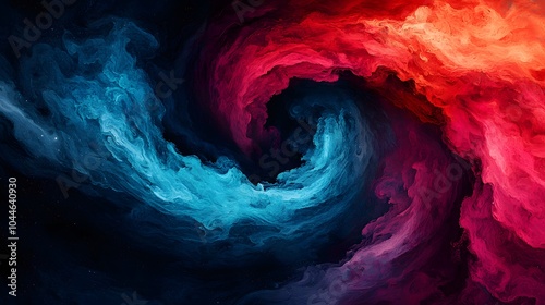 Wallpaper Mural An Enigmatic Dance of Cosmic Waves Blending Red and Blue in a Celestial Symphony of Colors. Stronger Every Day Concept Torontodigital.ca