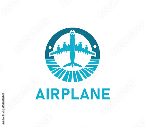 Airplane logo design. Simple travel logo. Flying plane logo template. Travel plane airline vector