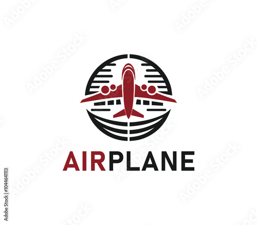 Airplane logo design. Simple travel logo. Flying plane logo template. Travel plane airline vector