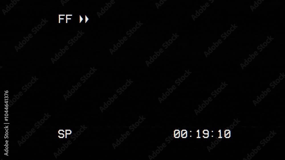 FF FAST FORWARD - VHS Playback Screen Overlay with Timecode HD Size