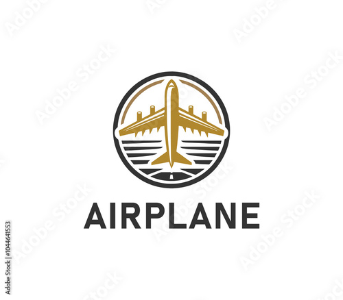 Airplane logo design. Simple travel logo. Flying plane logo template. Travel plane airline vector