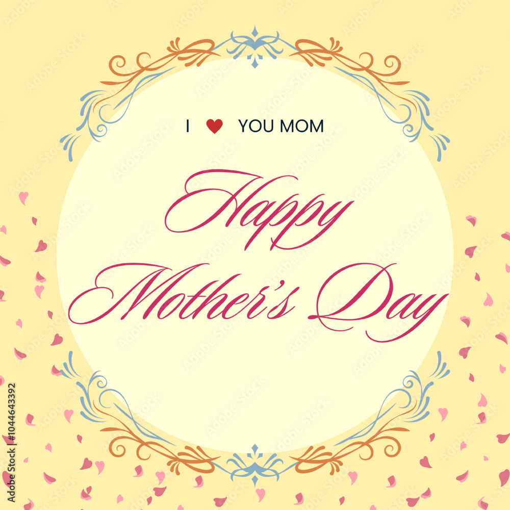 Happy Mother's day, a greeting illustration Happy Mother's day, a greeting illustration