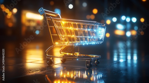 Shopping Cart at Night