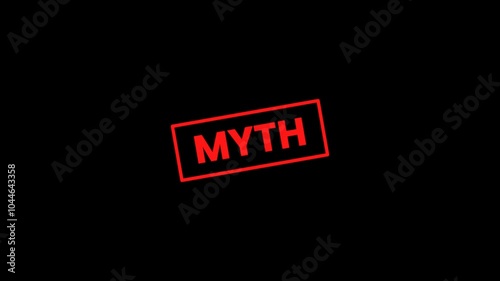 Myth stamp on transparent background