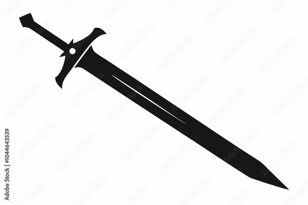 Sword silhouette, Ancient sword icon, Sword icon vector Sword silhouette, Ancient sword icon, Sword icon vector
