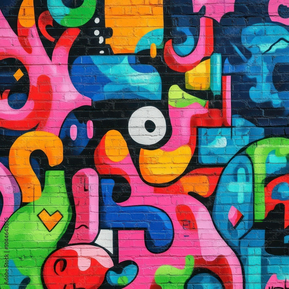 Abstract graffiti wall background with vibrant colors Abstract graffiti wall background with vibrant colors