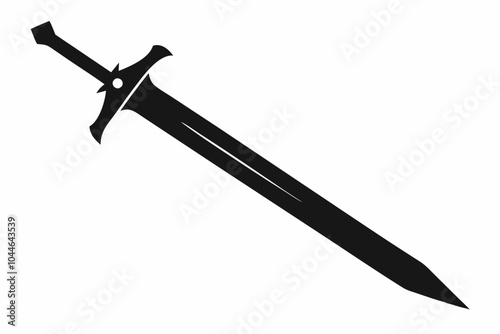 Sword silhouette, Ancient sword icon, Sword icon vector
