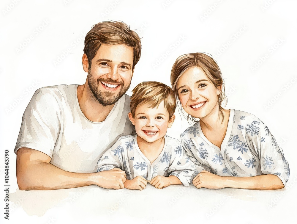 Family portrait smiling together, cheerful and happy atmosphere. Family portrait smiling together, cheerful and happy atmosphere.