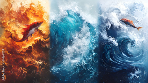 water in all colors 