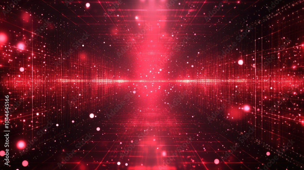 Obraz premium Abstract red glowing background. Perfect for technology, futuristic, or science fiction themes.