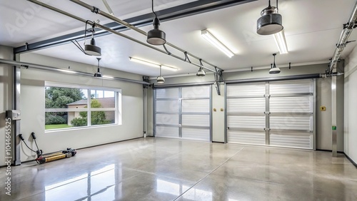 Symmetrical Contractor repairing and installing garage door opener, replacing and repairing broken garage door spring