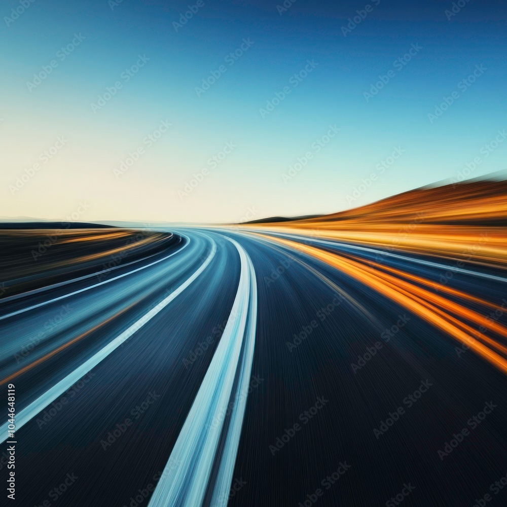 Naklejka premium Blurred road background with motion effect