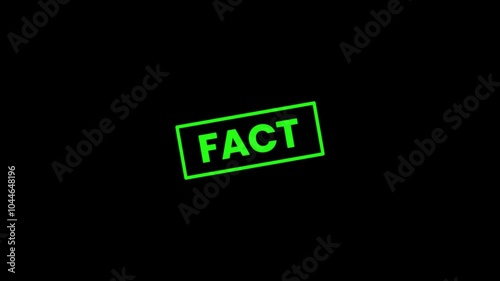 Fact stamp on transparent background