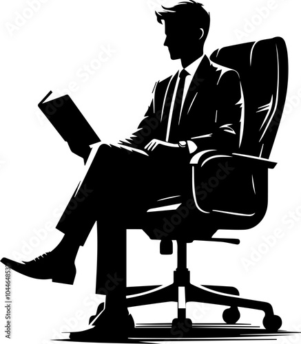 businessman sitting on chair