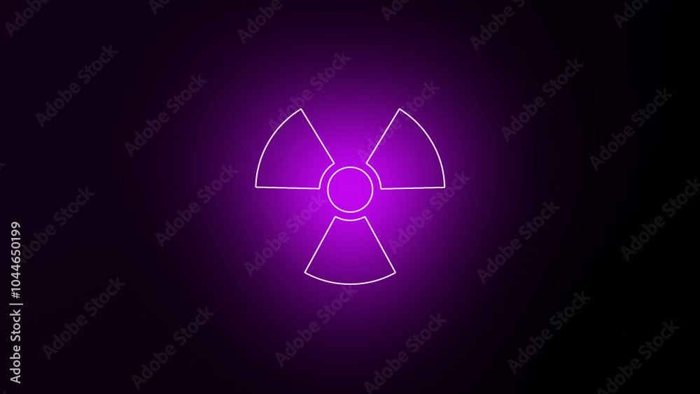 Radioactive icon nuclear on black background. Radioactive toxic danger sign design isolated round radioactive hazard Radioactive icon nuclear on black background. Radioactive toxic danger sign design isolated round radioactive hazard