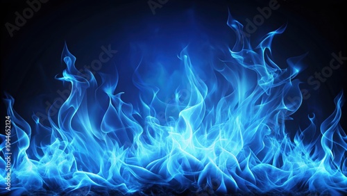Hot blue fire on neon dark background , hot, blue, fire, neon, dark, background, abstract, vibrant, intense, heat, energy, flame