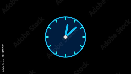 Loading with a loading wall clock icon. clock icon with moving arrows ,rooted 12 hour in the circle .