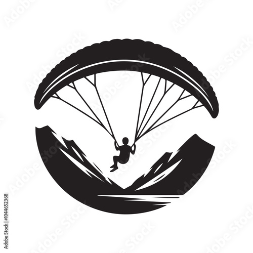 Paraglider Silhouette Vector Illustrations – Perfect for Adventure and Outdoor Designs