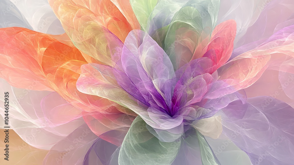 Beautiful painting of lotus flower with bright colorful design, shaded paints wallpaper design background