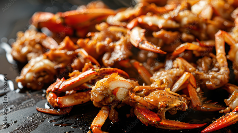 Delicious crab dish featuring succulent pieces of crab meat, rich in flavor and beautifully presented. Perfect for seafood lovers and culinary enthusiasts Delicious crab dish featuring succulent pieces of crab meat, rich in flavor and beautifully presented. Perfect for seafood lovers and culinary enthusiasts