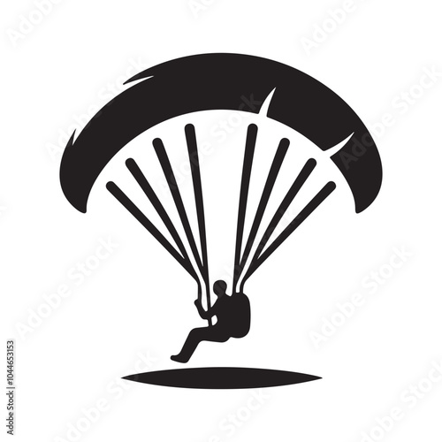 Paraglider Silhouette Vector Illustrations – Perfect for Adventure and Outdoor Designs