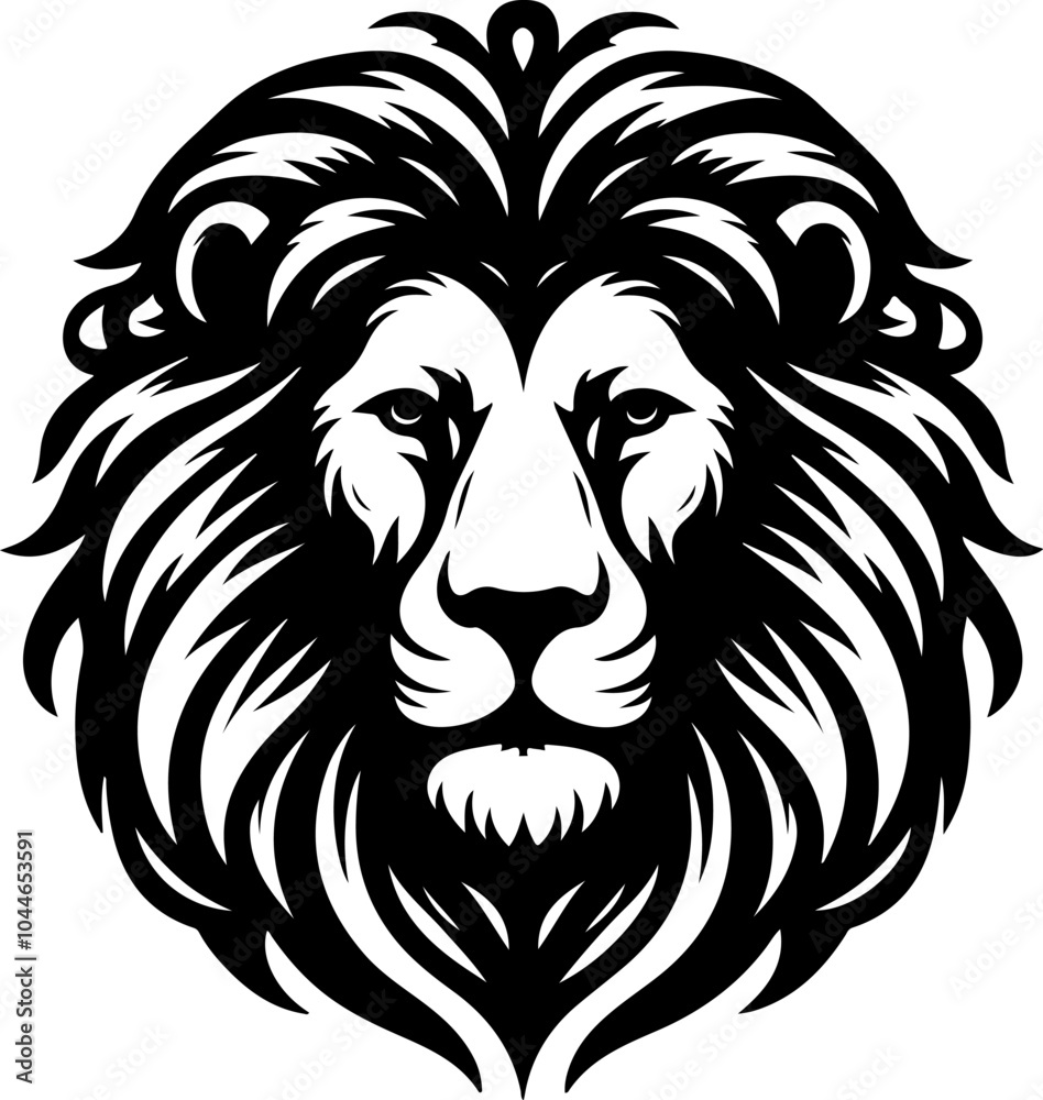 Lion head art illustration