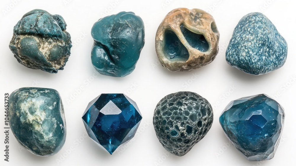 Stunning Collection of Blue Diamonds Displayed on a Neutral Background Generative AI Stunning Collection of Blue Diamonds Displayed on a Neutral Background Generative AI