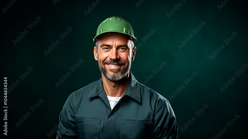 Man builder worker in uniform. Business, building, industry, technology. Builder concept. Business, building concept - smiling builder in hard hat. Man builder worker in uniform. Business, building, industry, technology. Builder concept. Business, building concept - smiling builder in hard hat.