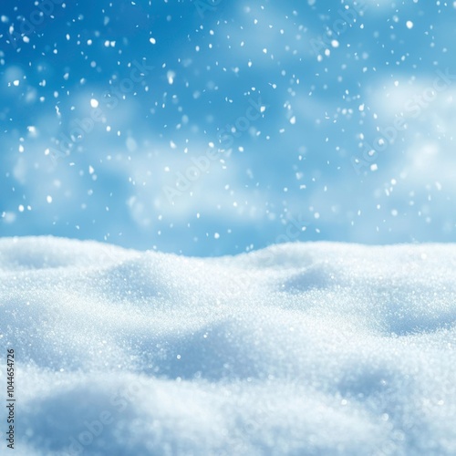 Snowfall background with soft winter atmosphere