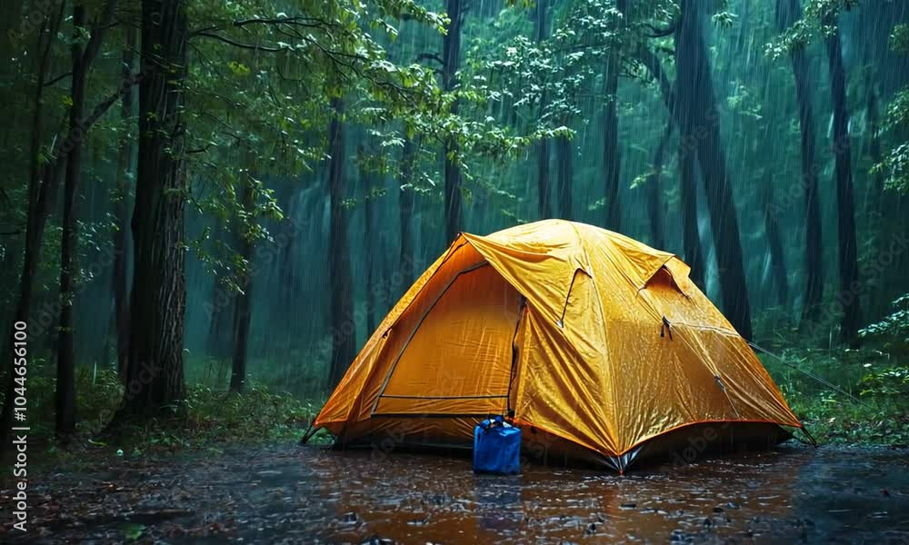 Camping Tent in the Rain Camping Tent in the Rain