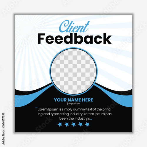 Feedback and Testimonial, Rating comic style
By Pankaj. Customer feedback testimonial banner template client review